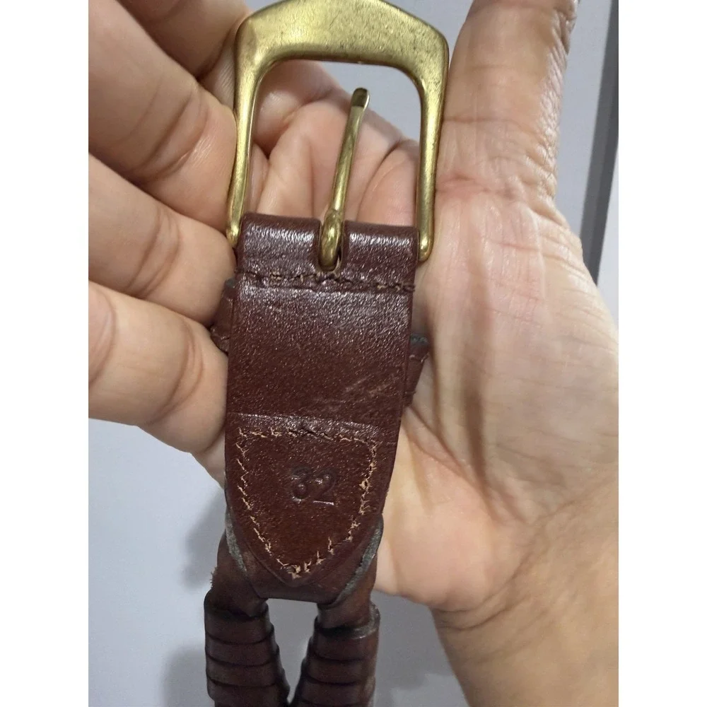 Beautiful Spanish Leather Braided Boho Western Belt Sz 32 ‎ 37.5